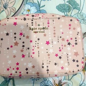 Kate Spade Pink Starry Crossbody Bag with matching card holder included